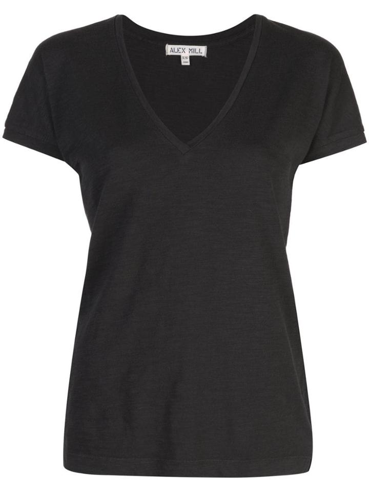 Alex Mill Slub V-neck T-shirt - Black