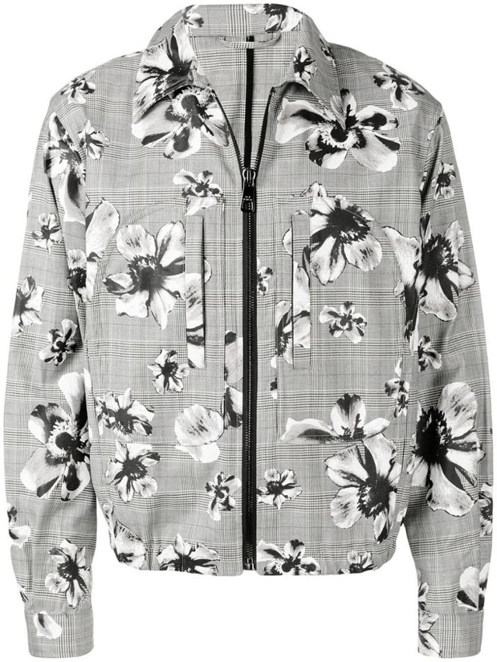 Neil Barrett Floral Bomber Jacket - Black