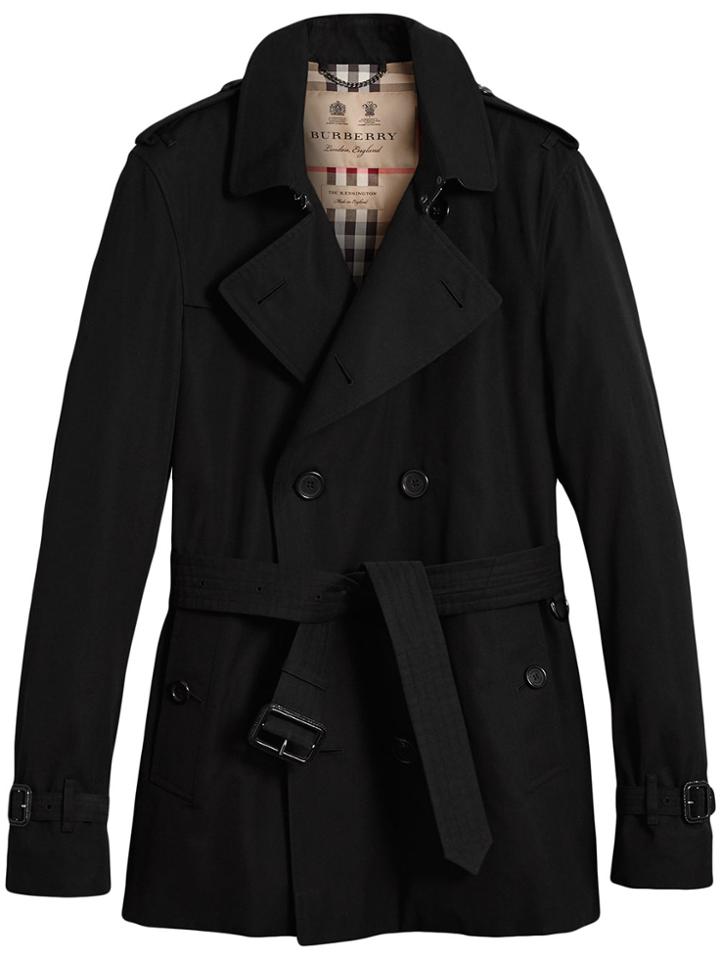 Burberry The Kensington Short Trench Coat - Black