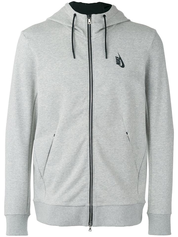 Nike Nikelab Essentials Fleece Fz Hoodie, Men's, Size: Large, Grey, Cotton/spandex/elastane/polyester/viscose