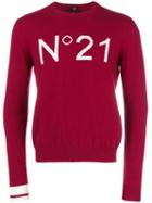 Nº21 Intarsia Logo Sweater - Pink
