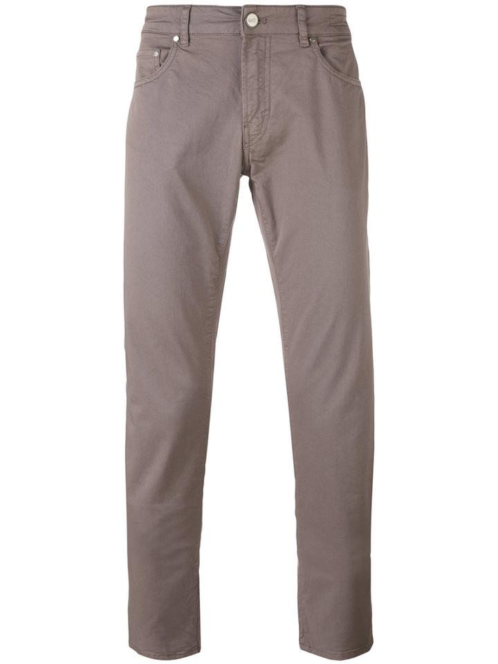 Pt01 - Classic Chino Trousers - Men - Cotton/spandex/elastane - 36, Grey, Cotton/spandex/elastane