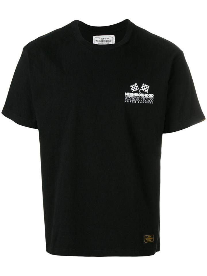 Neighborhood Logo Print T-shirt - Blue