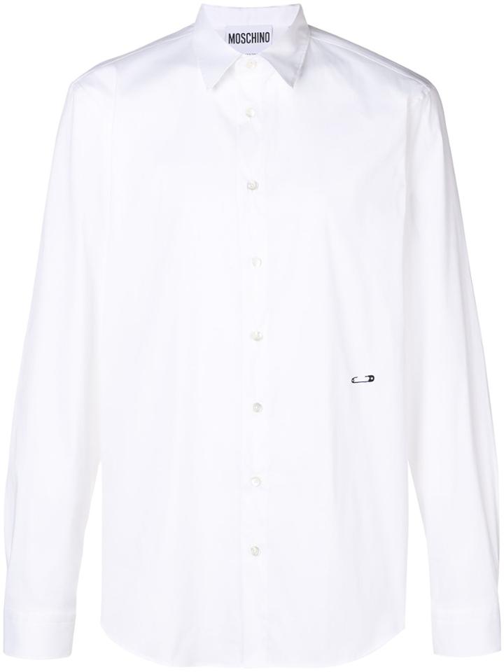 Moschino Embroidered Safety-pin Shirt - White