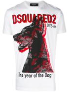 Dsquared2 Dog Print T-shirt - White
