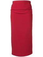 No21 High-waist Pencil Skirt - Red