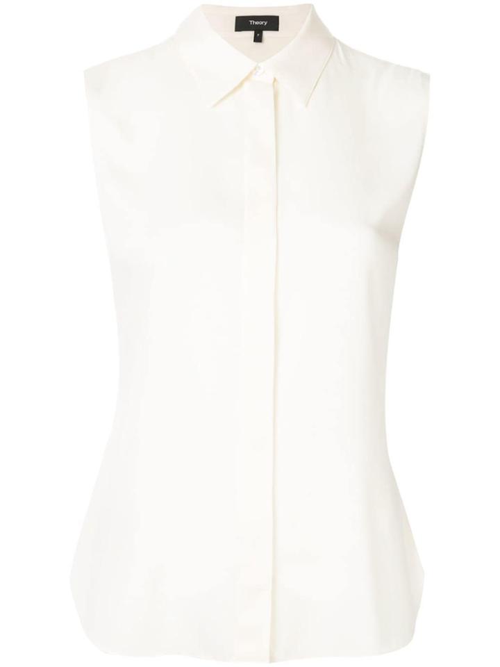 Theory Sleeveless Slim-fit Shirt - White