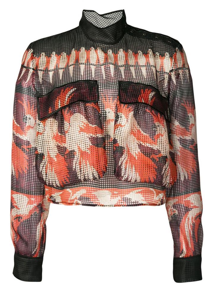 Fendi Georgette Sheer Blouse - Black
