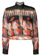 Fendi Georgette Sheer Blouse - Black