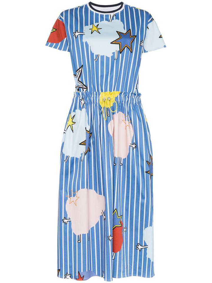 Mira Mikati Monster Midi Dress - Blue