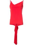 Gareth Pugh Draped Neck Top - Red