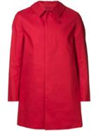 Mackintosh Berry Red Bonded Cotton Short Coat Gr-002