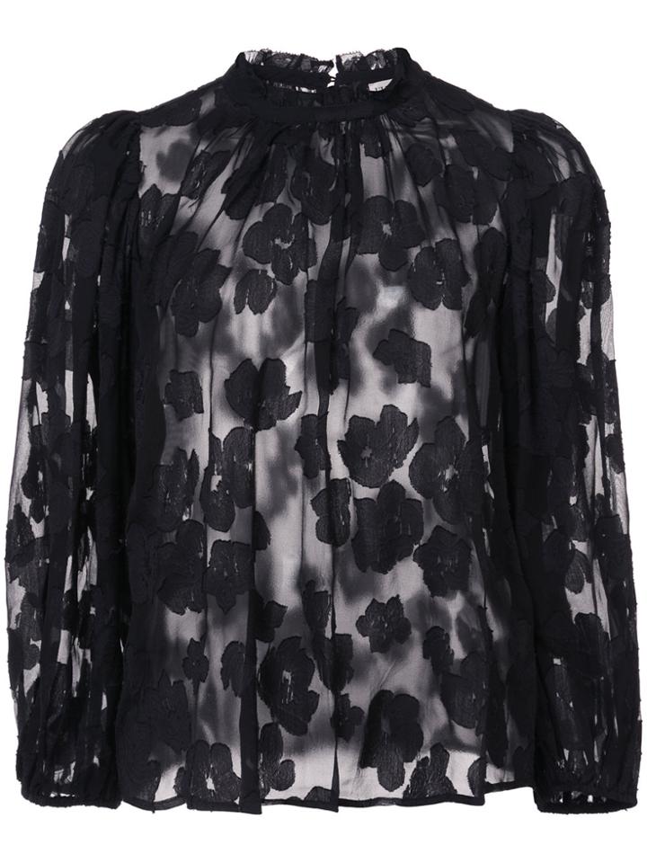 Ulla Johnson Sandrine Floral Blouse - Black