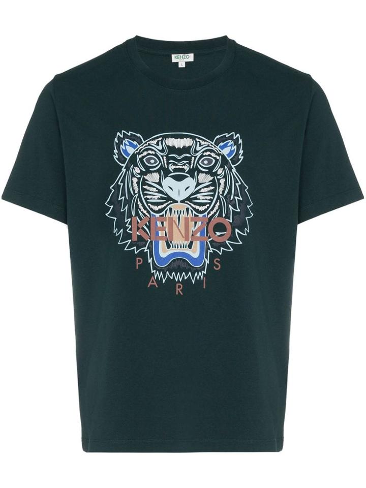 Kenzo Tiger Crew Neck Short Sleeve T-shirt - Green