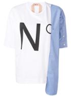 No21 Cropped Logo Print T-shirt - White