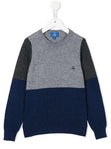 Fay Kids Colour Block Jumper