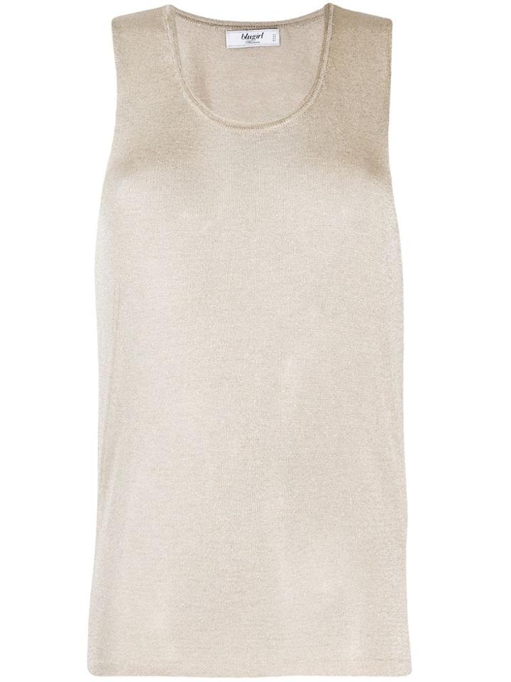 Blugirl Sleeveless Knitted Top - Gold