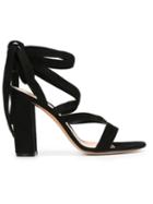 Gianvito Rossi Janis Sandals, Women's, Size: 41, Black, Leather/suede