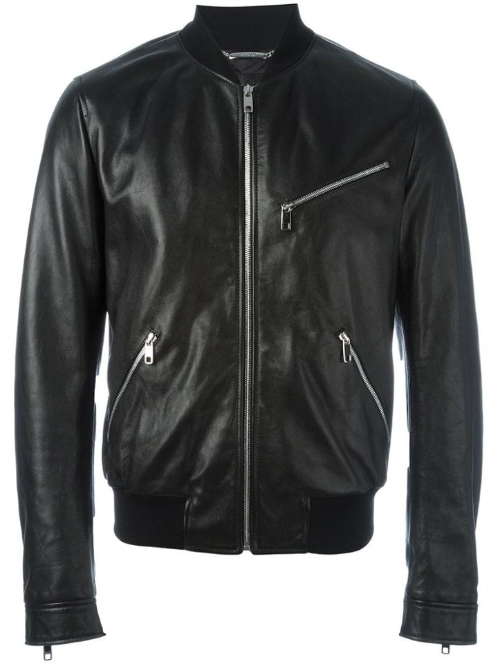 Dolce & Gabbana Zip Bomber Jacket - Black