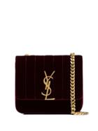 Saint Laurent Small Vicky Velvet Cross-body Bag - Red