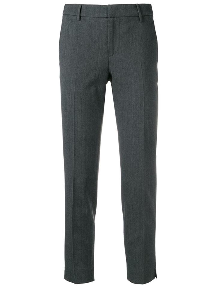 Pt01 Plain Tailored Suit Trousers - Grey