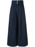 Neul High Waist Wide Leg Trousers - Blue