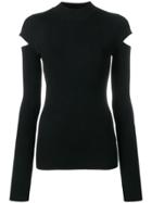 Helmut Lang Cut-out Detail Sweater - Black