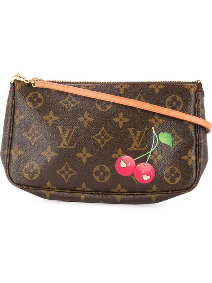 Louis Vuitton Vintage Cherry Monogram Pouch Bag - Brown