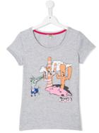 Kenzo Kids Cactus Print T-shirt, Girl's, Size: 14 Yrs, Grey