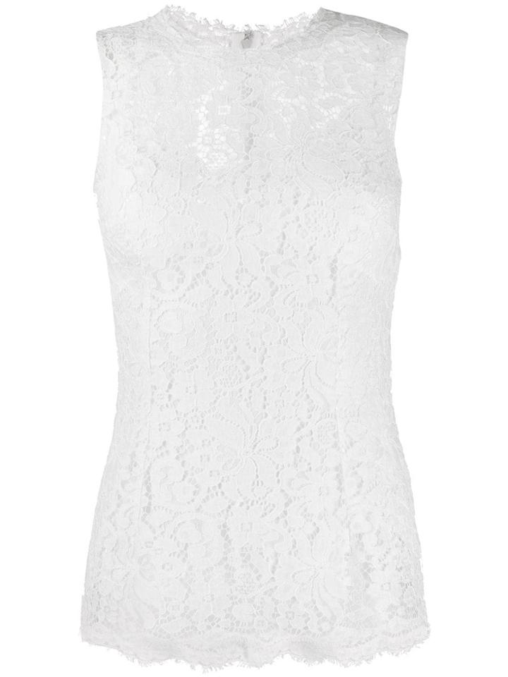 Dolce & Gabbana Floral Lace Blouse - White