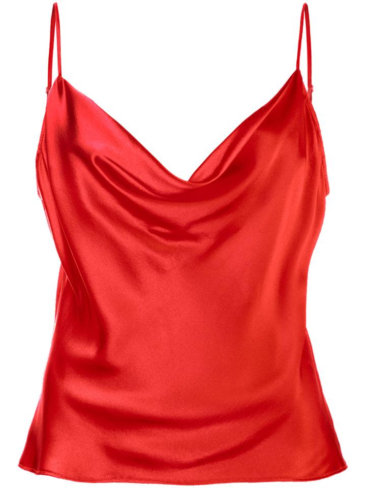 Fleur Du Mal Cowl Neck Cami Top - Red