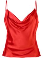 Fleur Du Mal Cowl Neck Cami Top - Red