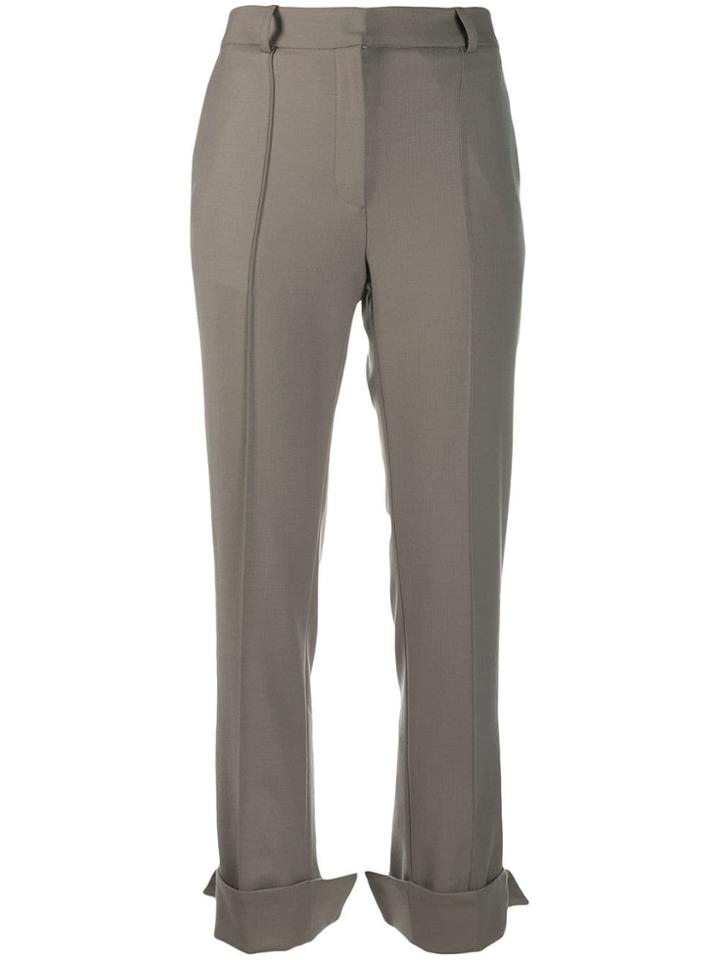 Rokh Turned-up Hem Trousers - Grey