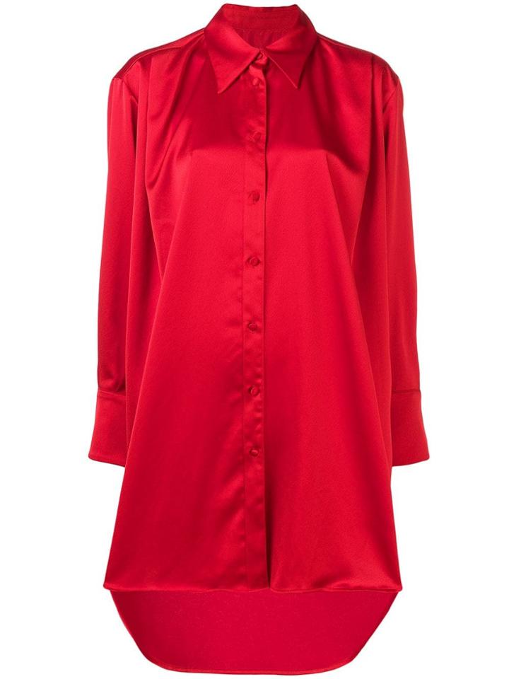Msgm Milano! Shirt Dress - Red