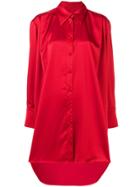 Msgm Milano! Shirt Dress - Red