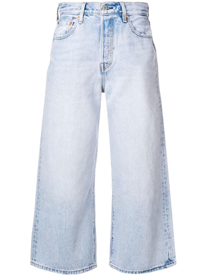 Levi's Cropped Flared Jeans - Blue