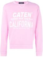 Dsquared2 California Summer Tour Sweatshirt, Men's, Size: Large, Pink/purple, Cotton