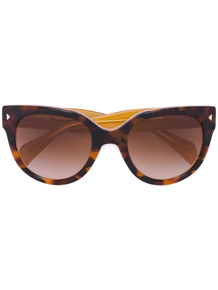 Prada Eyewear - '17os' Sunglasses - Women - Acetate - 54, Brown, Acetate