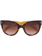 Prada Eyewear - '17os' Sunglasses - Women - Acetate - 54, Brown, Acetate