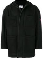 Cav Empt Patch Pockets Hooded Coat - Black