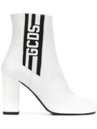 Gcds Block Heel Ankle Boots - White