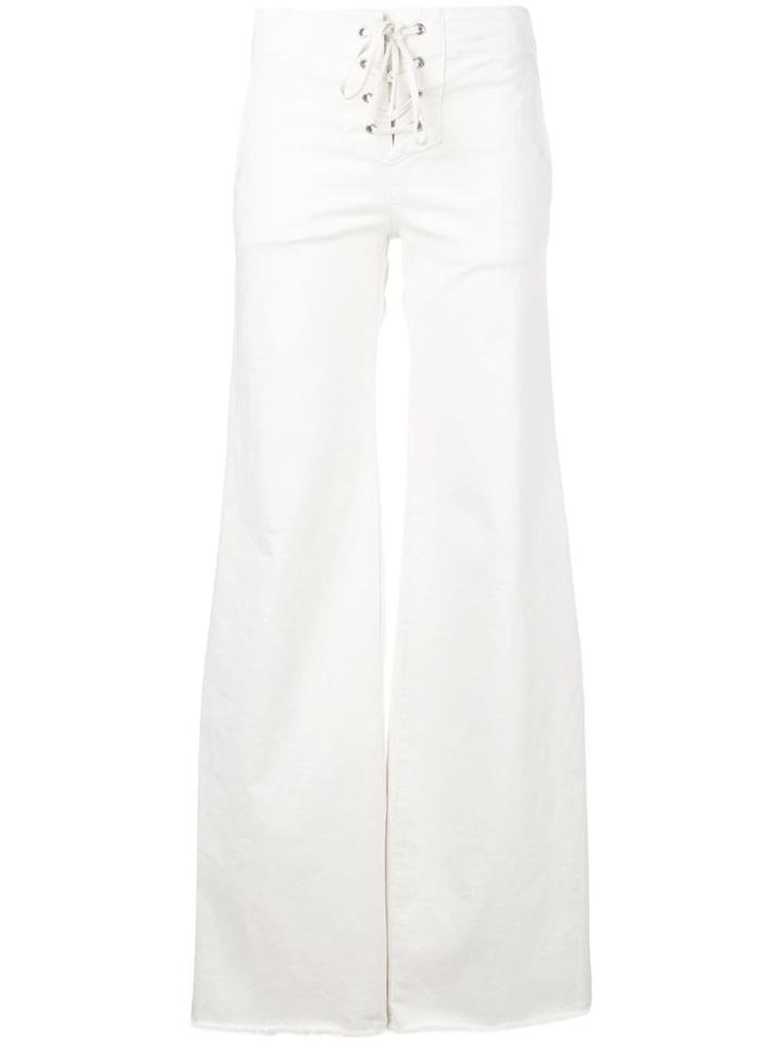 Nili Lotan Lace-up Fastened Trousers - White