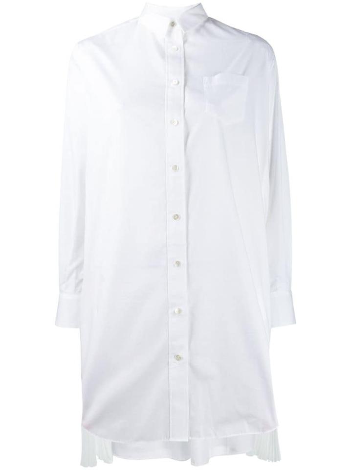 Sacai Zipped Shirt Dress - White