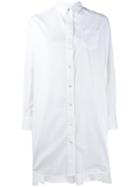 Sacai Zipped Shirt Dress - White