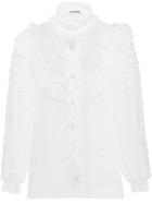 Miu Miu Plumetis Blouse - White