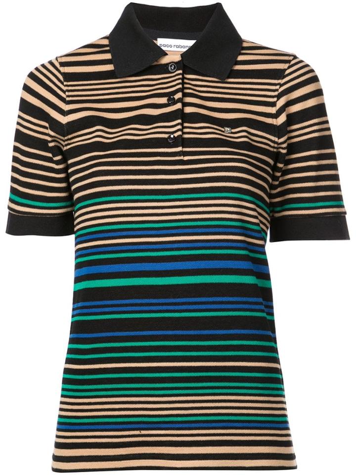 Paco Rabanne Stripe Polo Top - Multicolour