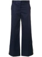 Ps By Paul Smith Cropped Side Stripe Trousers - Blue
