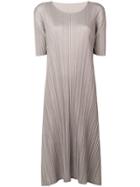 Pleats Please By Issey Miyake Micro-pleated Dress - Grey