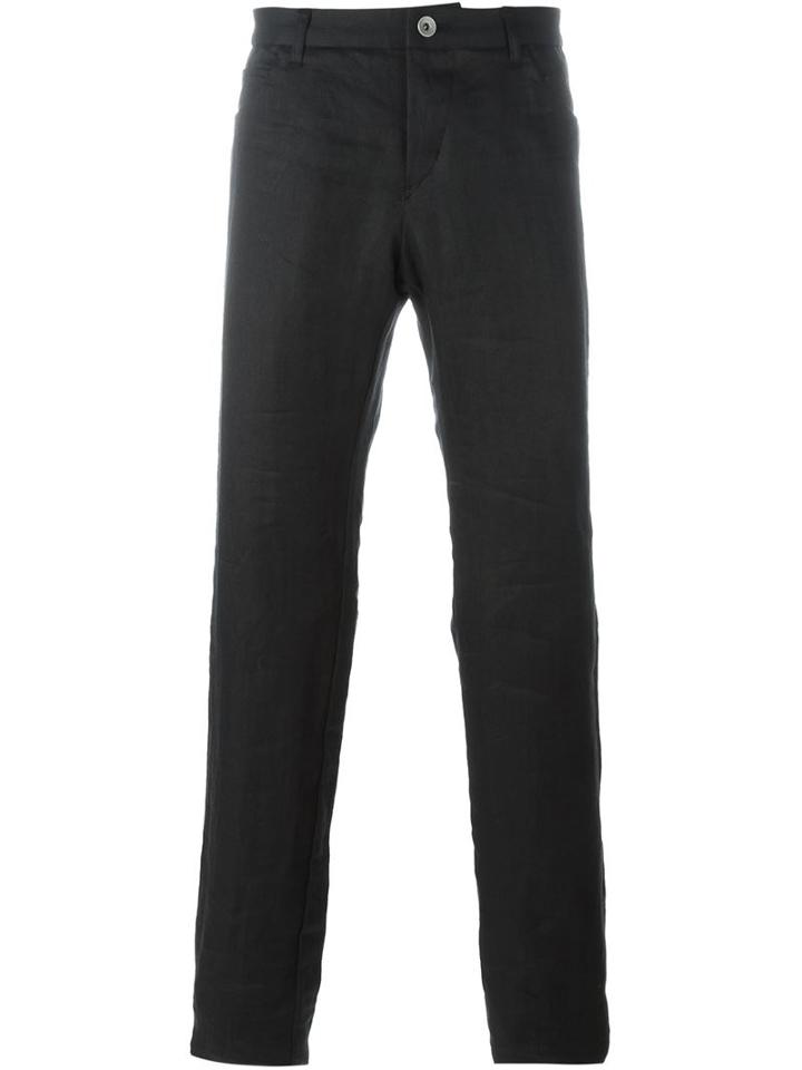 Individual Sentiments Slim Lightweight Trousers, Men's, Size: 1, Black, Cotton/ramie