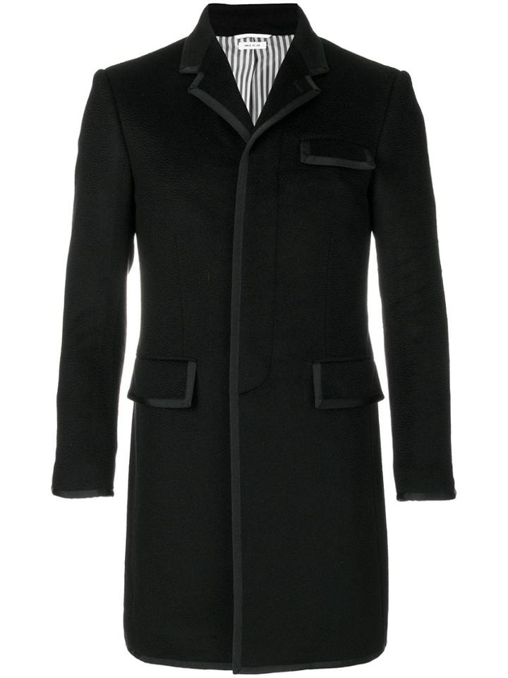 Thom Browne Heavy-weight Cashmere High Armhole Chesterfield - Black